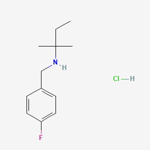 molecular formula C12H19ClFN B2811103 N-(4-氟苯甲基)-2-甲基丁烷-2-胺 盐酸盐 CAS No. 1158628-76-2