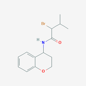 molecular formula C14H18BrNO2 B2811111 2-bromo-N-(3,4-dihydro-2H-1-benzopyran-4-yl)-3-methylbutanamide CAS No. 1097794-77-8