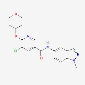 5-chloro-N-(1-methyl-1H-indazol-5-yl)-6-((tetrahydro-2H-pyran-4-yl)oxy)nicotinamide