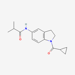 molecular formula C16H20N2O2 B2811115 N-(1-(cyclopropanecarbonyl)indolin-5-yl)isobutyramide CAS No. 1049503-55-0