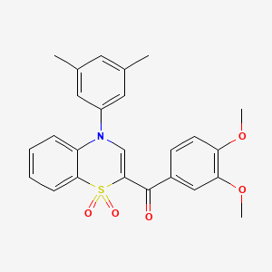 molecular formula C25H23NO5S B2811116 (3,4-二甲氧基苯基)[4-(3,5-二甲基苯基)-1,1-二氧代-4H-1,4-苯并噻嗪-2-基]甲酮 CAS No. 1114658-50-2