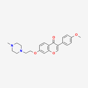 molecular formula C23H26N2O4 B2811120 3-(4-Methoxyphenyl)-7-[2-(4-methylpiperazin-1-yl)ethoxy]chromen-4-one CAS No. 378240-06-3