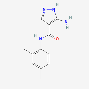 molecular formula C12H14N4O B2811123 5-amino-N-(2,4-dimethylphenyl)-1H-pyrazole-4-carboxamide CAS No. 1187063-20-2