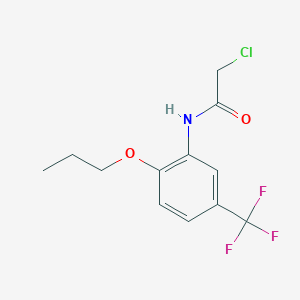 molecular formula C12H13ClF3NO2 B2811135 2-chloro-N-[2-propoxy-5-(trifluoromethyl)phenyl]acetamide CAS No. 885460-69-5