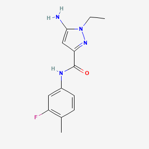 5-amino-1-ethyl-N-(3-fluoro-4-methylphenyl)-1H-pyrazole-3-carboxamide