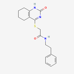2-((2-oxo-1,2,5,6,7,8-hexahydroquinazolin-4-yl)thio)-N-phenethylacetamide