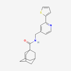 molecular formula C21H24N2OS B2811158 (3r,5r,7r)-N-((2-(thiophen-2-yl)pyridin-4-yl)methyl)adamantane-1-carboxamide CAS No. 1903739-70-7
