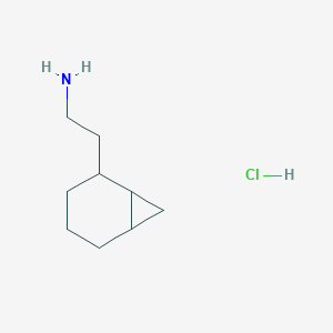 molecular formula C9H18ClN B2811165 2-(2-Bicyclo[4.1.0]heptanyl)ethanamine;hydrochloride CAS No. 2402837-30-1