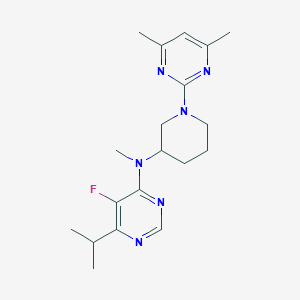 N-[1-(4,6-Dimethylpyrimidin-2-yl)piperidin-3-yl]-5-fluoro-N-methyl-6-propan-2-ylpyrimidin-4-amine