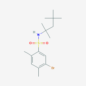 molecular formula C16H26BrNO2S B2811175 [(5-Bromo-2,4-dimethylphenyl)sulfonyl](1,1,3,3-tetramethylbutyl)amine CAS No. 1246824-22-5