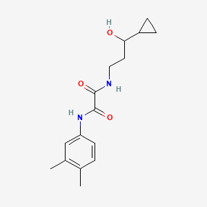 molecular formula C16H22N2O3 B2811183 N1-(3-cyclopropyl-3-hydroxypropyl)-N2-(3,4-dimethylphenyl)oxalamide CAS No. 1396816-09-3