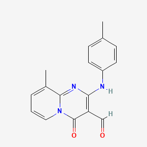 9-methyl-4-oxo-2-(p-tolylamino)-4H-pyrido[1,2-a]pyrimidine-3-carbaldehyde