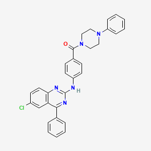 molecular formula C31H26ClN5O B2811203 (4-((6-Chloro-4-phenylquinazolin-2-yl)amino)phenyl)(4-phenylpiperazin-1-yl)methanone CAS No. 361480-84-4