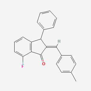 7-Fluoro-2-[(4-methylphenyl)methylene]-3-phenyl-1-indanone
