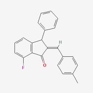 molecular formula C23H17FO B2811204 7-氟-2-[(4-甲基苯基)甲亚乙烯]-3-苯基-1-茚酮 CAS No. 337921-24-1