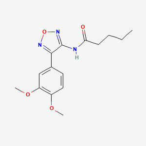 N-[4-(3,4-dimethoxyphenyl)-1,2,5-oxadiazol-3-yl]pentanamide