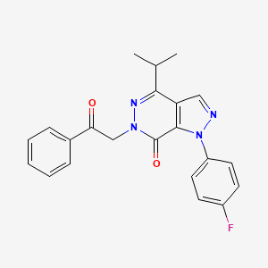 1-(4-fluorophenyl)-4-isopropyl-6-(2-oxo-2-phenylethyl)-1H-pyrazolo[3,4-d]pyridazin-7(6H)-one