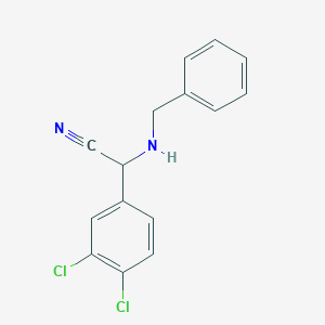 molecular formula C15H12Cl2N2 B2811227 2-(Benzylamino)-2-(3,4-dichlorophenyl)acetonitrile CAS No. 674768-69-5