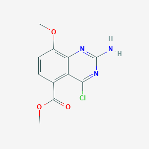 molecular formula C11H10ClN3O3 B2811231 Methyl 2-amino-4-chloro-8-methoxyquinazoline-5-carboxylate CAS No. 1352925-79-1