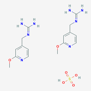 molecular formula C16H26N8O6S B2811244 bis(N-[(2-methoxypyridin-4-yl)methyl]guanidine), sulfuric acid CAS No. 1864051-86-4