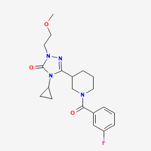 4-cyclopropyl-3-(1-(3-fluorobenzoyl)piperidin-3-yl)-1-(2-methoxyethyl)-1H-1,2,4-triazol-5(4H)-one