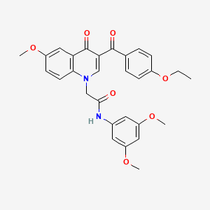 N-(3,5-dimethoxyphenyl)-2-[3-(4-ethoxybenzoyl)-6-methoxy-4-oxoquinolin-1-yl]acetamide