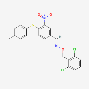 4-[(4-methylphenyl)sulfanyl]-3-nitrobenzenecarbaldehyde O-(2,6-dichlorobenzyl)oxime