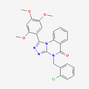 molecular formula C25H21ClN4O4 B2811266 4-(2-chlorobenzyl)-1-(2,4,5-trimethoxyphenyl)[1,2,4]triazolo[4,3-a]quinazolin-5(4H)-one CAS No. 866896-48-2