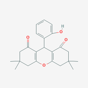 molecular formula C23H26O4 B2811271 9-(2-Hydroxyphenyl)-3,3,6,6-tetramethyl-3,4,5,6,7,9-hexahydro-1H-xanthene-1,8(2H)-dione CAS No. 6469-54-1