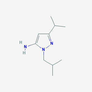 molecular formula C10H19N3 B2811272 2-(2-Methylpropyl)-5-propan-2-ylpyrazol-3-amine CAS No. 1154106-62-3