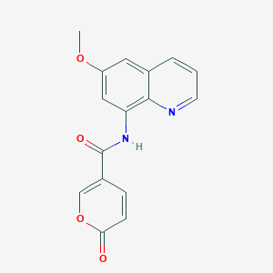 molecular formula C16H12N2O4 B2811280 N-(6-甲氧基喹啉-8-基)-2-氧代-2H-吡喃-5-羧酰胺 CAS No. 1207038-49-0