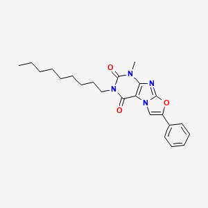 molecular formula C23H28N4O3 B2811286 1-甲基-3-壬基-7-苯基噁唑并[2,3-f]嘧啶-2,4(1H,3H)-二酮 CAS No. 941168-78-1