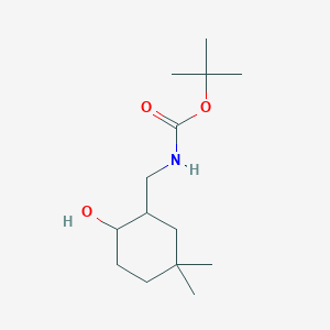 molecular formula C14H27NO3 B2811287 Tert-butyl N-[(2-hydroxy-5,5-dimethylcyclohexyl)methyl]carbamate CAS No. 2243505-53-3