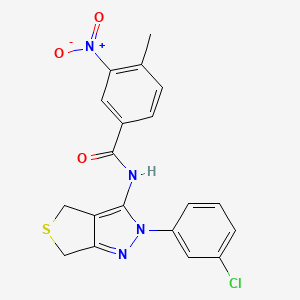 N-[2-(3-chlorophenyl)-2H,4H,6H-thieno[3,4-c]pyrazol-3-yl]-4-methyl-3-nitrobenzamide