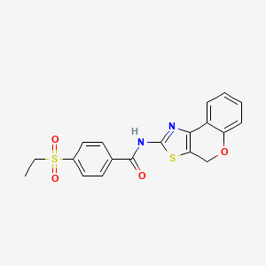 molecular formula C19H16N2O4S2 B2811299 N-(4H-chromeno[4,3-d]thiazol-2-yl)-4-(ethylsulfonyl)benzamide CAS No. 898406-03-6