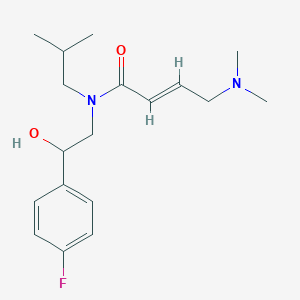 molecular formula C18H27FN2O2 B2811301 (E)-4-(Dimethylamino)-N-[2-(4-fluorophenyl)-2-hydroxyethyl]-N-(2-methylpropyl)but-2-enamide CAS No. 2411333-73-6