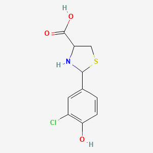 molecular formula C10H10ClNO3S B2811304 2-(3-Chloro-4-hydroxyphenyl)-1,3-thiazolidine-4-carboxylic acid CAS No. 1247608-62-3