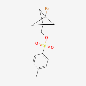 molecular formula C13H15BrO3S B2811305 (3-Bromobicyclo[1.1.1]pentan-1-yl)methyl 4-methylbenzenesulfonate CAS No. 137741-19-6