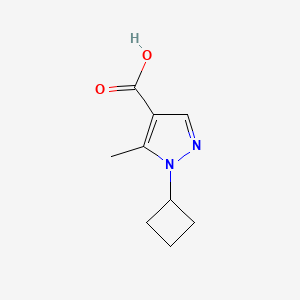 molecular formula C9H12N2O2 B2811316 1-Cyclobutyl-5-methylpyrazole-4-carboxylic acid CAS No. 2243505-70-4