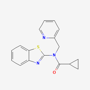 molecular formula C17H15N3OS B2811319 N-(苯并[d]噻唑-2-基)-N-(吡啶-2-基甲基)环丙烷羧酰胺 CAS No. 886903-76-0