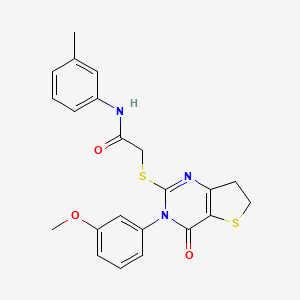 2-((3-(3-methoxyphenyl)-4-oxo-3,4,6,7-tetrahydrothieno[3,2-d]pyrimidin-2-yl)thio)-N-(m-tolyl)acetamide