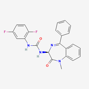 molecular formula C23H18F2N4O2 B2811324 1-(1-甲基-2-氧代-5-苯基-2,3-二氢-1H-1,4-二氮杂环庚烷-3-基)-3-(2,5-二氟苯基)脲 CAS No. 1796893-42-9