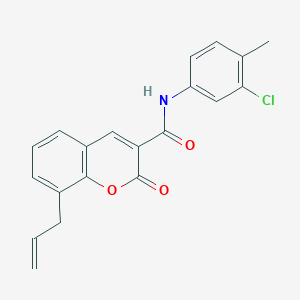molecular formula C20H16ClNO3 B2811328 8-烯丙基-N-(3-氯-4-甲基苯基)-2-氧代-2H-香豆素-3-基甲酰胺 CAS No. 325802-27-5