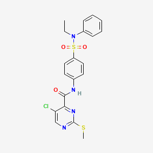 molecular formula C20H19ClN4O3S2 B2811330 5-chloro-N-{4-[ethyl(phenyl)sulfamoyl]phenyl}-2-(methylsulfanyl)pyrimidine-4-carboxamide CAS No. 832686-89-2