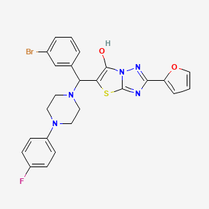 5-((3-Bromophenyl)(4-(4-fluorophenyl)piperazin-1-yl)methyl)-2-(furan-2-yl)thiazolo[3,2-b][1,2,4]triazol-6-ol