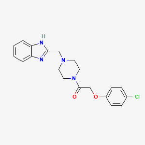 molecular formula C20H21ClN4O2 B2811335 1-(4-((1H-苯并[d]咪唑-2-基)甲基)哌嗪-1-基)-2-(4-氯苯氧基)乙酮 CAS No. 1170882-88-8