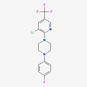 1-[3-Chloro-5-(trifluoromethyl)pyridin-2-yl]-4-(4-fluorophenyl)piperazine