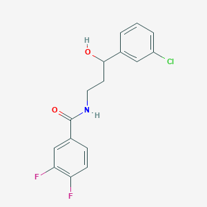 molecular formula C16H14ClF2NO2 B2811361 N-(3-(3-氯苯基)-3-羟基丙基)-3,4-二氟苯甲酰胺 CAS No. 2034520-85-7
