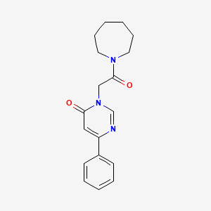 molecular formula C18H21N3O2 B2811364 3-(2-(azepan-1-yl)-2-oxoethyl)-6-phenylpyrimidin-4(3H)-one CAS No. 1211243-79-6