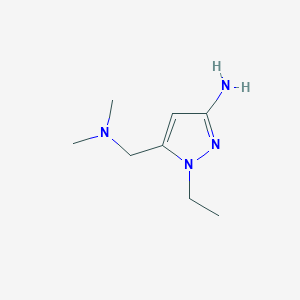 molecular formula C8H16N4 B2811367 5-[(dimethylamino)methyl]-1-ethyl-1H-pyrazol-3-amine CAS No. 1856046-68-8